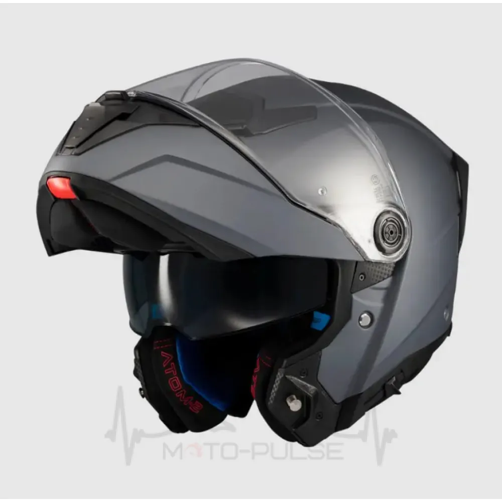 Мотошолом MT Atom 2 SV матовий сірий (M)